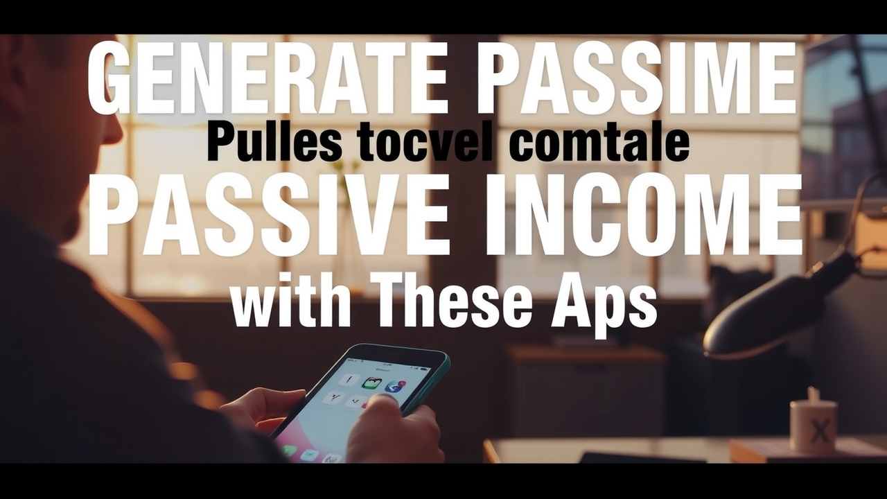 Generate Passive Income with These Apps
