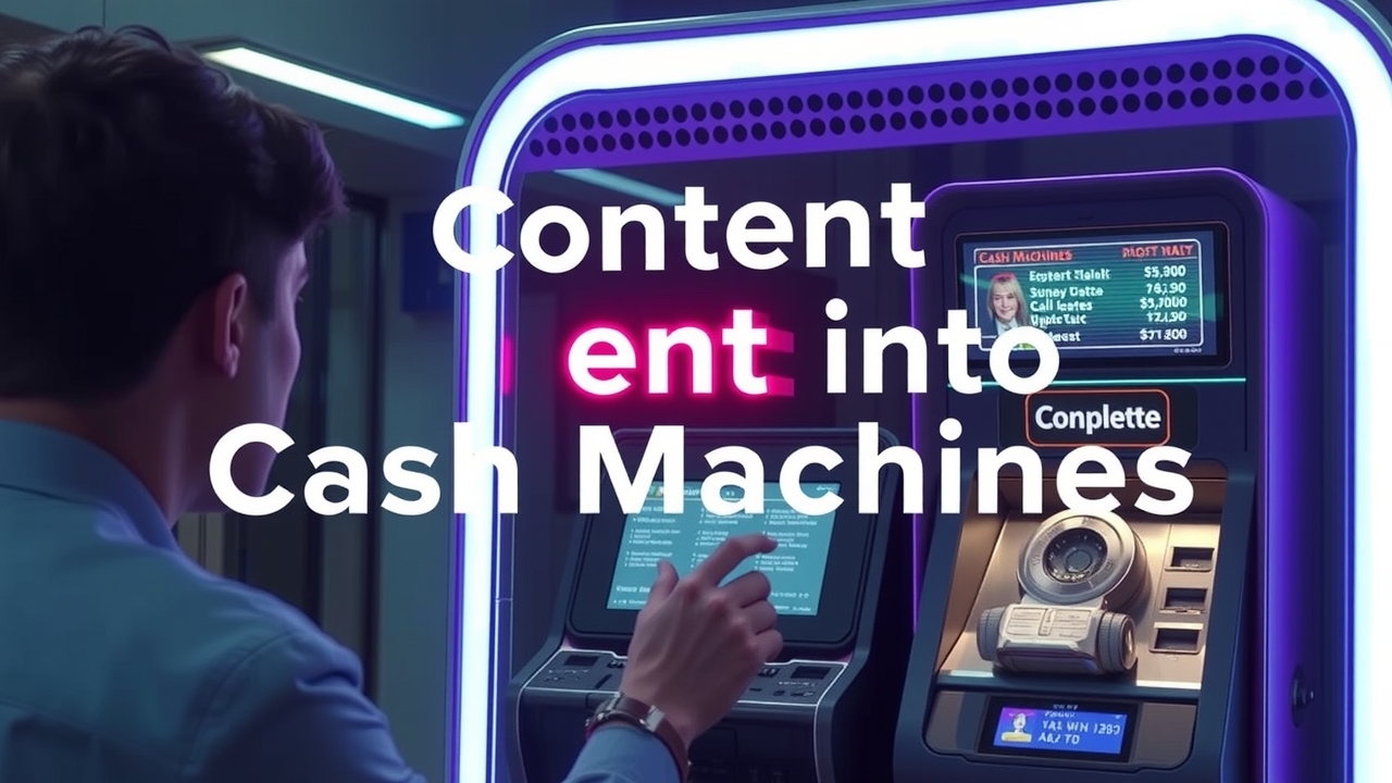 Content into Cash Machines